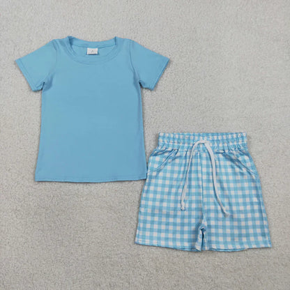 Sibling Baby Boys Clothing Short Sleeve Shirts Top Pockets Shorts Pajamas Clothes Sets