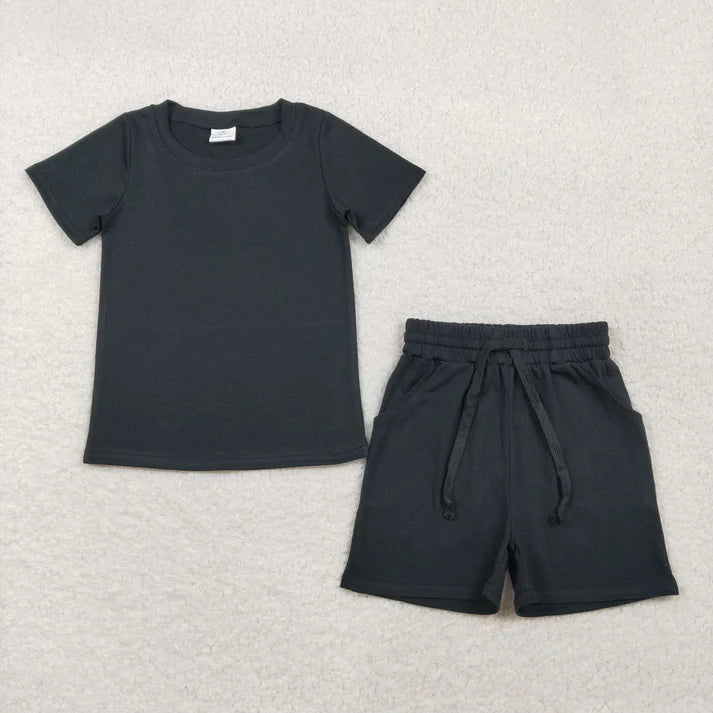 Sibling Baby Boys Clothing Short Sleeve Shirts Top Pockets Shorts Pajamas Clothes Sets