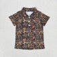 Sibling Baby Boys Short Sleeve Southern Camo Button Polo Shirts Tops