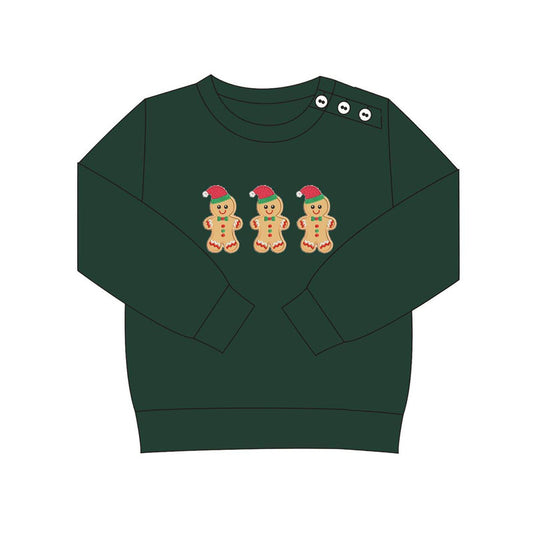 Baby Boys Clothes Top Christmas Gingerbread Long Sleeve Tee Shirts Tops Preorder BT0817