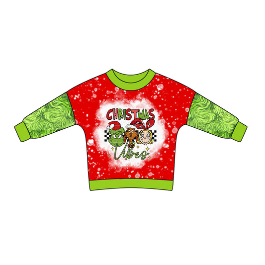 Baby Boys T-shirts Christmas Green Long Sleeve Tee Shirts Tops Preorder BT0847