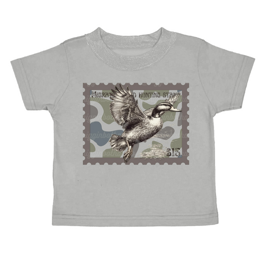 Baby Boys T-shirts Grey Camo Ducks Hunting Short Sleeve Tee Shirts Tops Preorder BT0864