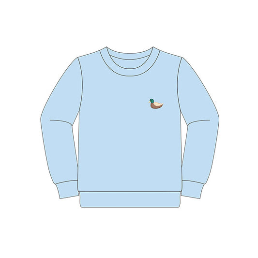 Baby Boys Clothes Tops Blue Duck Long Sleeve Tee Shirts Tops Preorder BT0878