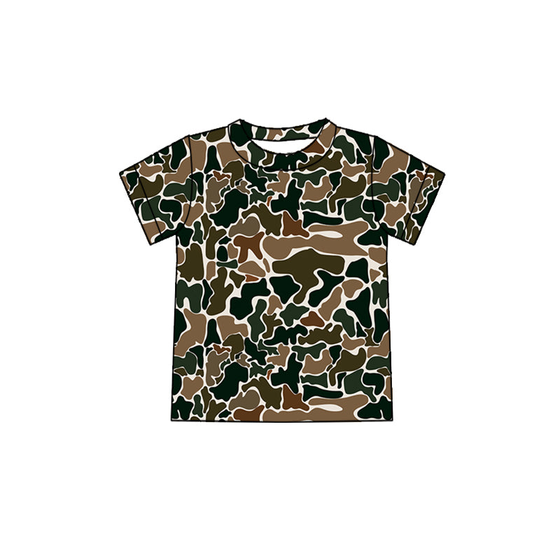 Baby Boys T-shirts Brown Camo Short Sleeve Tee Shirts Tops Preorder BT0905