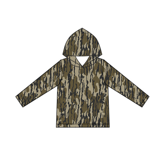 Baby Boys Clothes Tops Camo Long Sleeve Hooded Tops Preorder BT0920