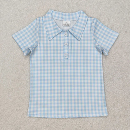 Sibling Baby Boys Short Sleeve Colorful Stripe Button Polo Shirts Tops