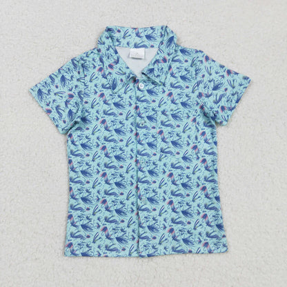 Sibling Baby Boys Short Sleeve Southern Hunting Camo Button Polo Shirts Top