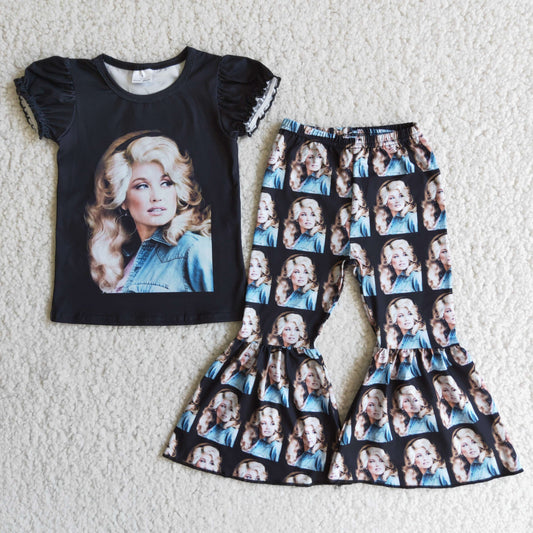 Hot Sale Baby Girls Clothes Bell Pants Sets D3-3