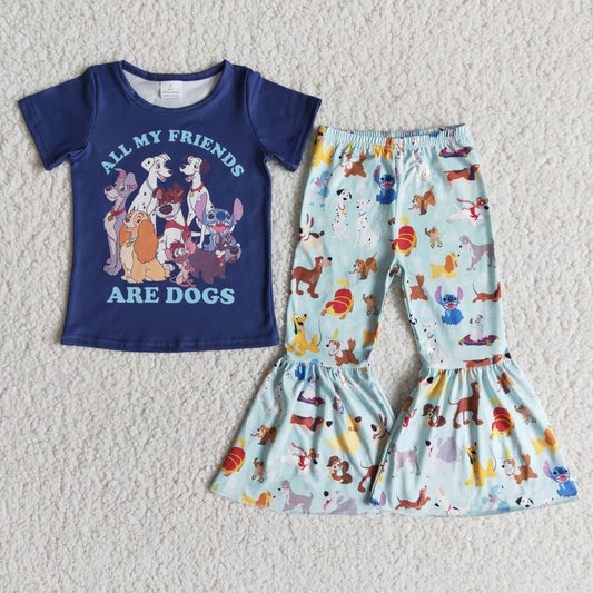 New Fashion Kids Clothes Girls Bell Bottom Outfits E7-18