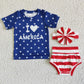 Baby Girl Clothes Bummie July 4th Girls Boutique Clothing Bummies Shorts Outfits GBO0039