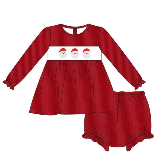 Baby Girls Clothes Christmas Santa Tunic Top Bummie Shorts Sets Preorder GBO0433