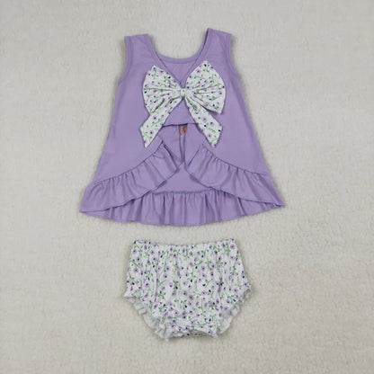 Sibling Baby Girls Embroidery Floral Goose Tunic Ruffle Bummies Shorts Clothes Set Dresses
