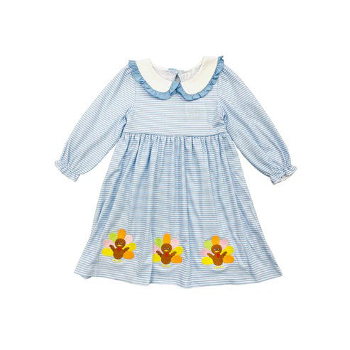 Baby Girls Dress Thanksgiving Turkey Knee Length Dresses Preorder GLD0810