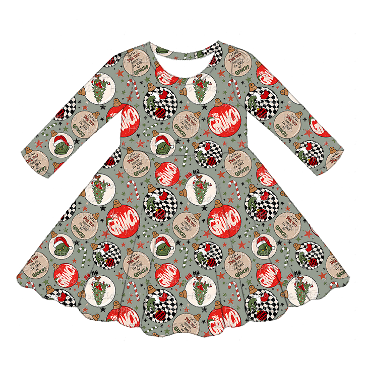 Baby Girls Dress Christmas Disco Knee Length Dresses Preorder GLD0905