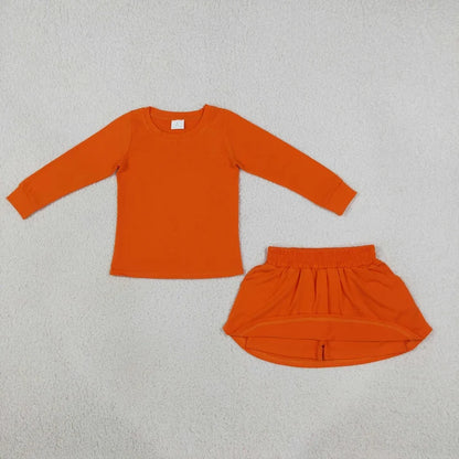 Sibling Baby Girls Long Sleeve Shirts Top Skirt Short Cotton Clothes Sets