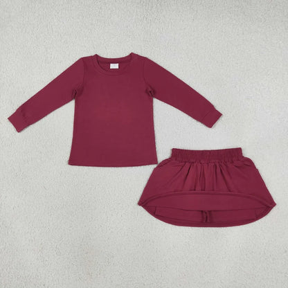 Sibling Baby Girls Long Sleeve Shirts Top Skirt Short Cotton Clothes Sets