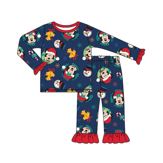 Baby Girls Pajamas Christmas Cartoon Top Pants Pajamas Sets Preorder GLP1537