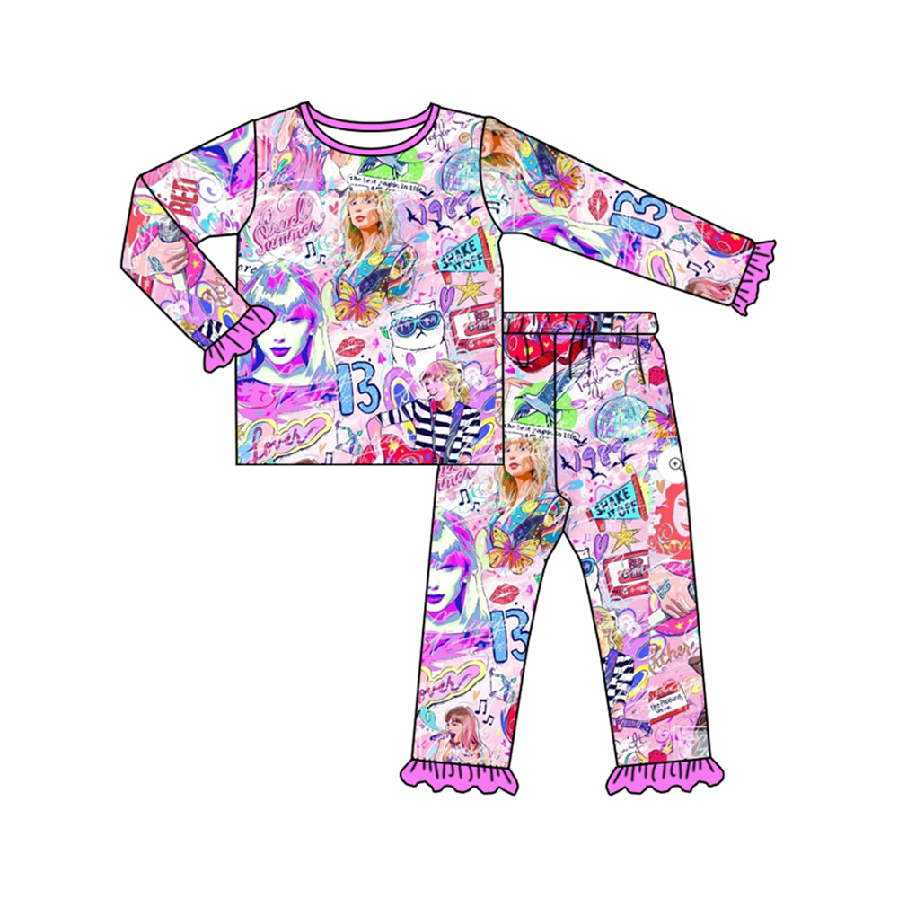 Baby Girls Pajamas Colorful Top Pants Pajamas Sets Preorder GLP1585