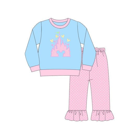 Baby Girls Clothes Cactus Cartoon Top Pink Pants Sets Preorder GLP1633