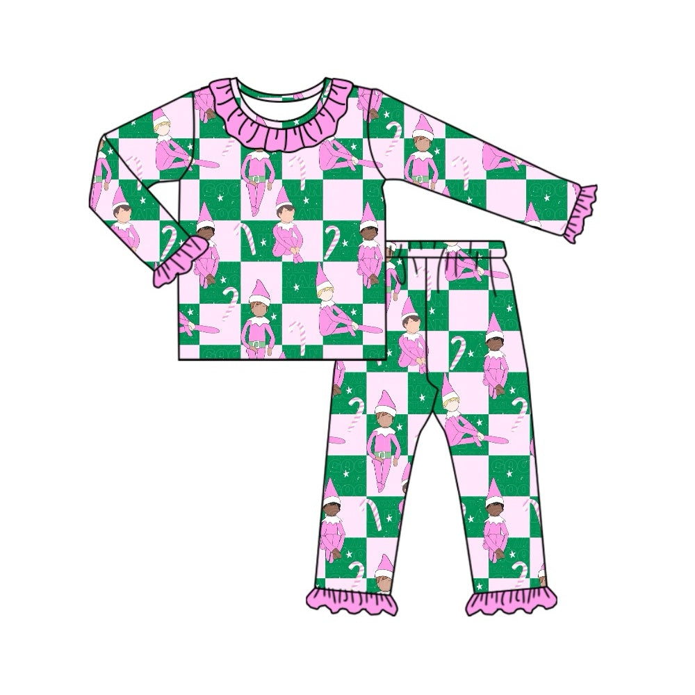 Baby Girls Pajamas Christmas Long Sleeve Top Pants Pajamas Sleepwear Sets Preorder GLP1843