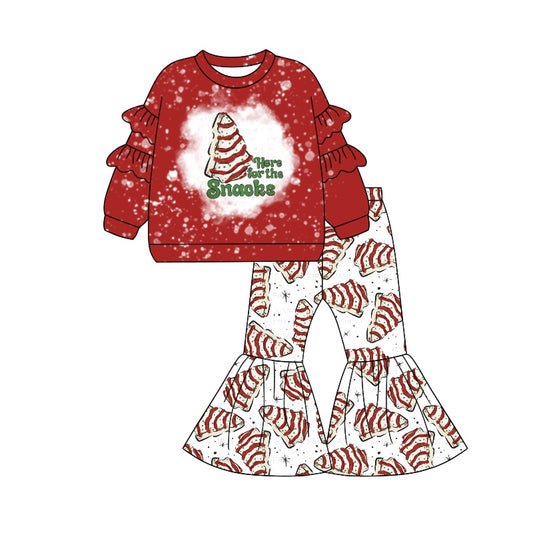 Baby Girls Clothes Christmas Long Sleeve Top Bell Pants Sets Preorder GLP1963