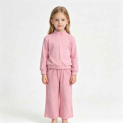 Baby Girls Lavender Long Sleeve Shirt Top Pockets Flare Pant Clothes Set Preorder GLP3470