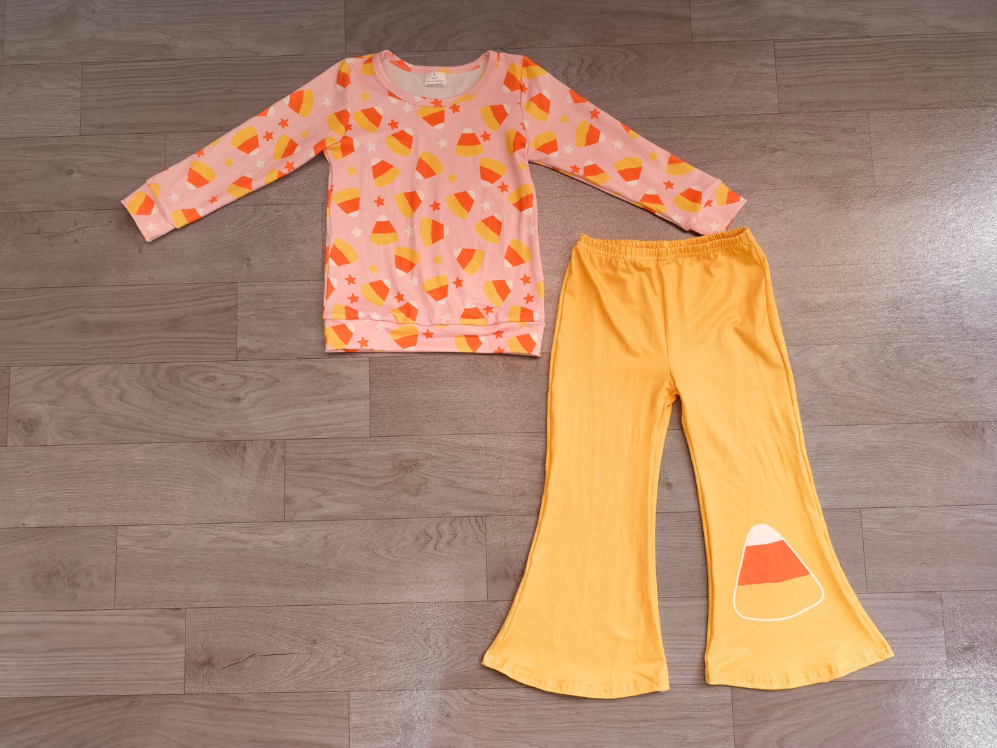 Baby Girls Clothes Stars Candy Top Flare Pant Halloweens Clothes Sets Preorder GLP3535