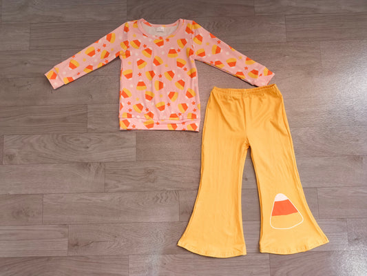 Baby Girls Clothes Stars Candy Top Flare Pant Halloweens Clothes Sets Preorder GLP3535
