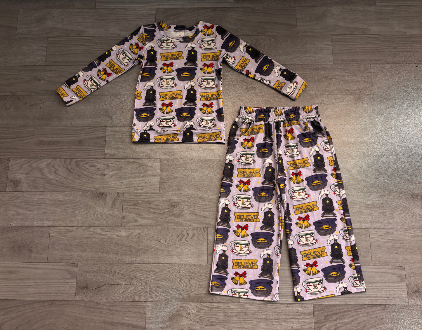 Baby Girls Clothes Believe in Jesus Top Pockets Flare Pant Clothes Set Preorder GLP3641