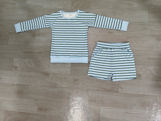 Baby Girls Clothes Light Blue Long Sleeve Shirt Top Short Yoga Active Clothes Sets GLS0133