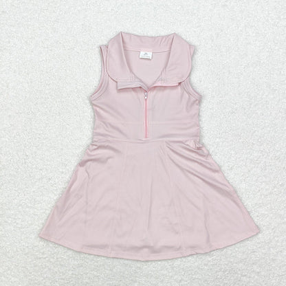 Sibling 8 Colors Baby Girls Dress Athletic Zip Active Wear Dresses