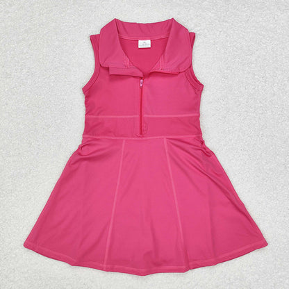 Sibling 8 Colors Baby Girls Dress Athletic Zip Active Wear Dresses