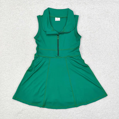 Sibling 8 Colors Baby Girls Dress Athletic Zip Active Wear Dresses