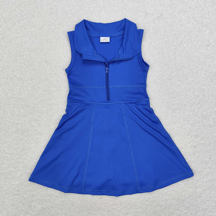 Sibling 8 Colors Baby Girls Dress Athletic Zip Active Wear Dresses