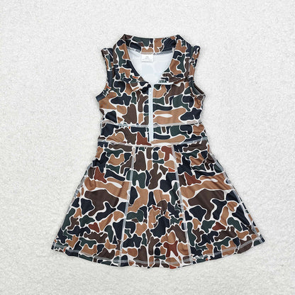 Sibling 8 Colors Baby Girls Dress Athletic Zip Active Wear Dresses
