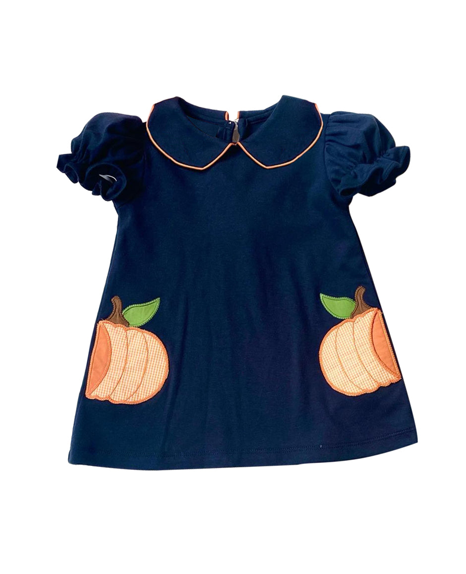 Baby Girls Dress Halloween Pumpkin Knee Length Dresses Preorder GSD1414