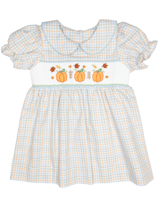 Baby Girls Dress Halloween Pumpkin Ruffle Knee Length Dresses Preorder GSD1420