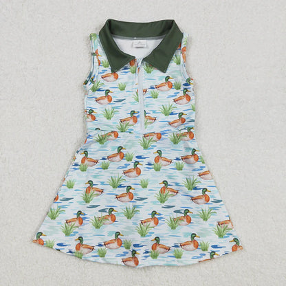 Sibling 8 Colors Baby Girls Dress Athletic Zip Active Wear Dresses