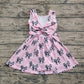 Baby Girls Dress Western Cow Print Bow Sleeveless Knee Length Dresses Preorder GSD1853 3.13