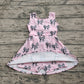 Baby Girls Dress Western Cow Print Bow Sleeveless Knee Length Dresses Preorder GSD1853 3.13