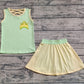 Baby Girls Clothes Green Crown Princess Shirt Skirt Sets Preorder GSD2071 3.8