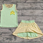 Baby Girls Clothes Green Crown Princess Shirt Skirt Sets Preorder GSD2071 3.8