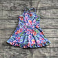 Baby Girls Dress Purple Strap Floral Yoga Ruffle Knee Length Dresses Preorder GSD2279 5.2