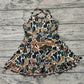 Baby Girls Dress Strap Dark Brown Camo Yoga Ruffle Knee Length Dresses Preorder GSD2309