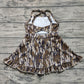Baby Girls Dress Strap Olive Bottomland Camo Yoga Ruffle Knee Length Dresses Preorder GSD2314