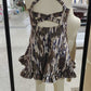 Baby Girls Dress Strap Olive Bottomland Camo Yoga Ruffle Knee Length Dresses Preorder GSD2314