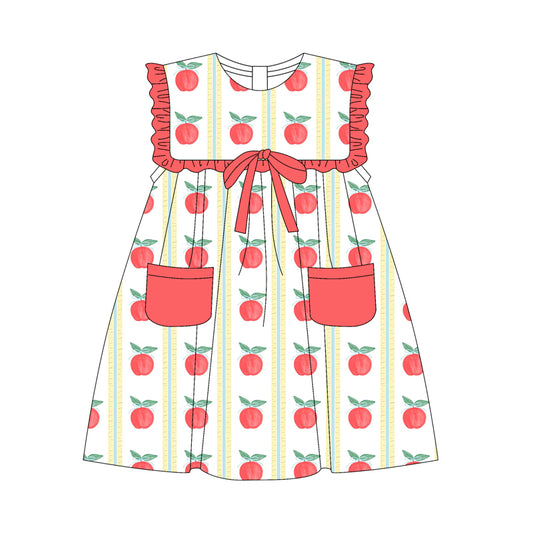 Baby Girls Dress Peaches Pockets Knee Length Dresses Preorder GSD2326 3.17
