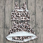Preorder Baby Girls Clothes Sleeveless Leopard Top Skort Yoga Set GSD2327 8.2