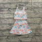 Baby Girls Clothes Sleeveless Cartoon Balloons Top Skort Yoga Set Preorder GSD2331 3.28