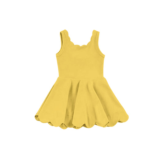Baby Girls Dress Orange Sleeveless Yoga Active Knee Length Dresses Preorder GSD2373 3.24